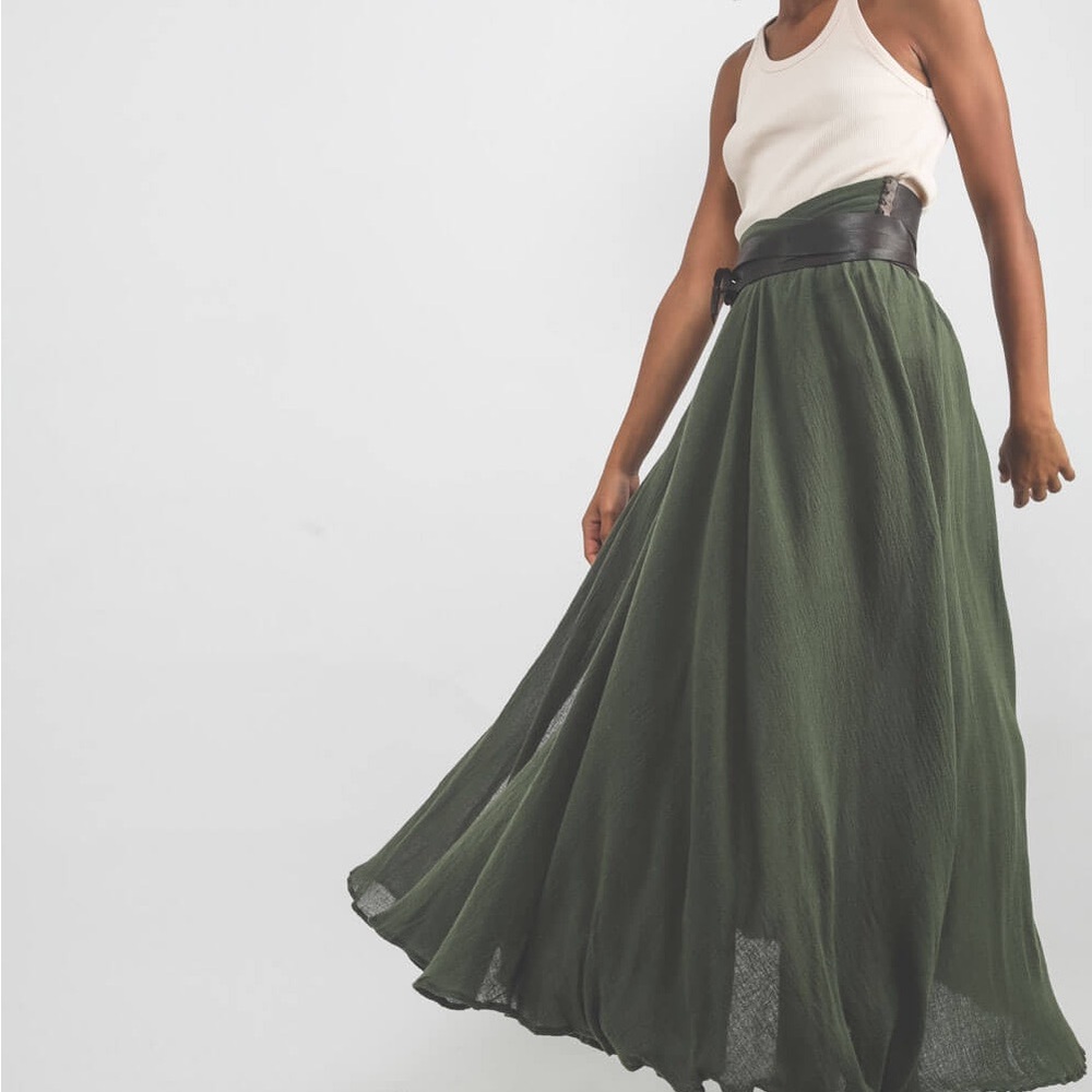 Caravana Green warp skirt